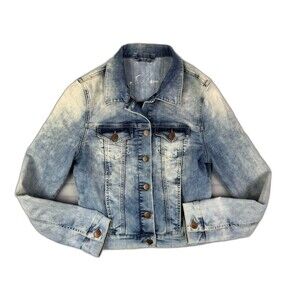 Mavi Size M Womens Denim Jean Jacket Samantha Light Wash Stretch